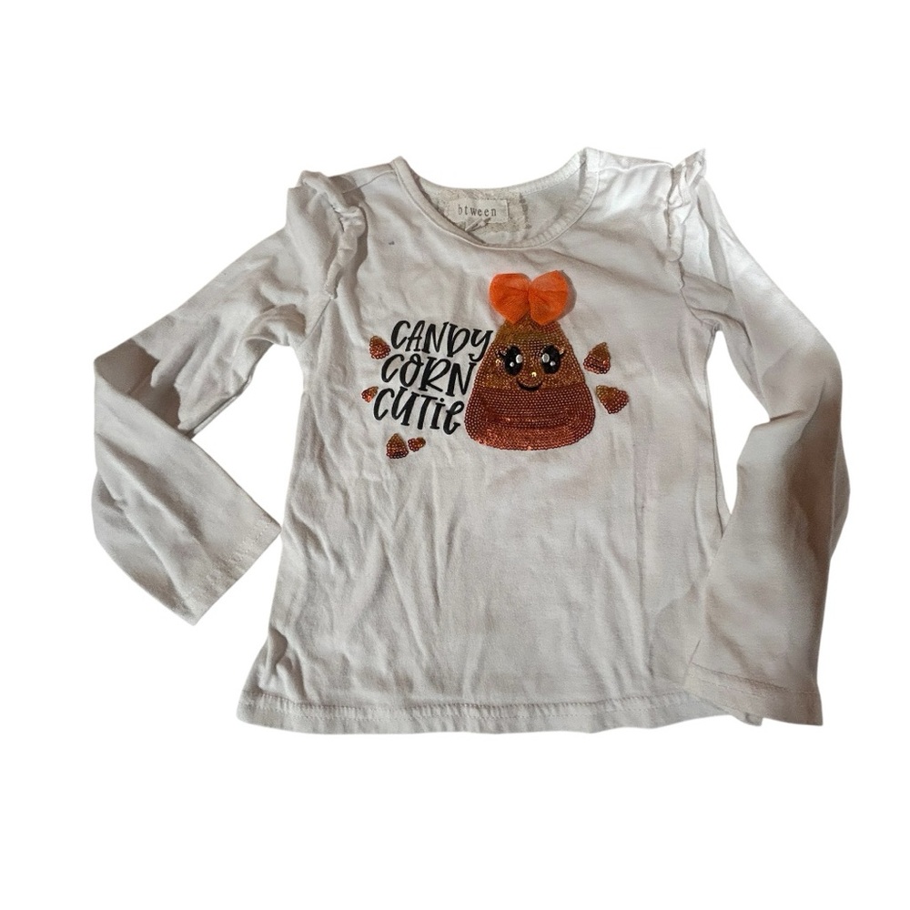 btween White and Orange Candy Corn Long Sleeve Tee